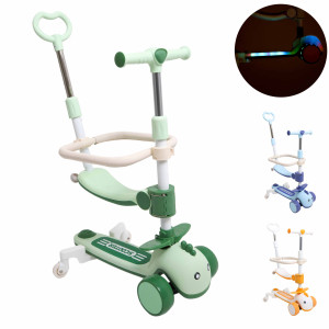 Самокат трансформер M-Trike MAXI Дино, 5 в 1, трехколесный, складной