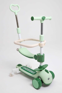 Самокат трансформер M-Trike MAXI Дино, 5 в 1, трехколесный, складной