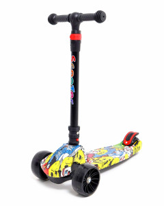 Самокат трехколесный M-Trike Граффити MAXI, складной, сталь