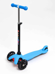 Самокат детский M-Trike MINI, трехколесный, голубой и салатовый