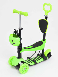 Самокат трансформер M-Trike MAXI Божья коровка, 5 в 1, трехколесный