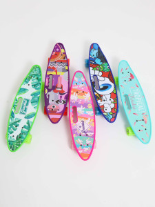 Скейт M-Trike, алюминиевая подвеска,  59х16 см, темно-синий