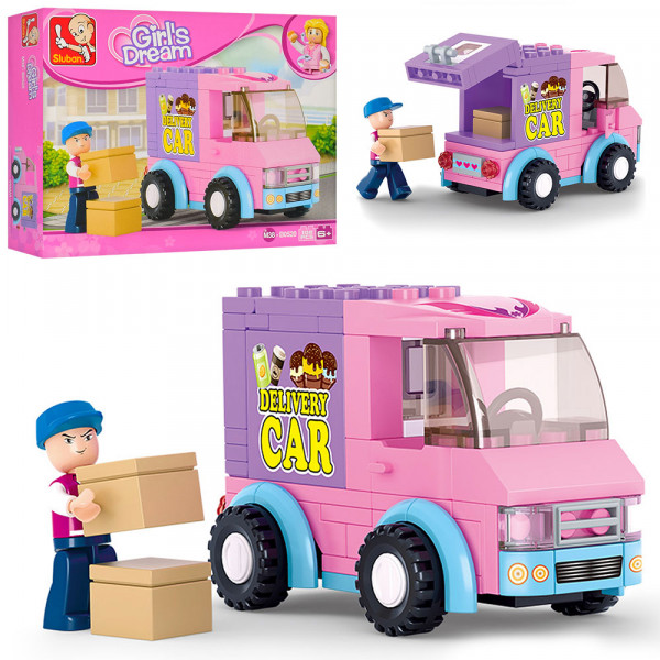 Конструктор SLUBAN M38-B0520 Машинка, фигурка, 102 детали