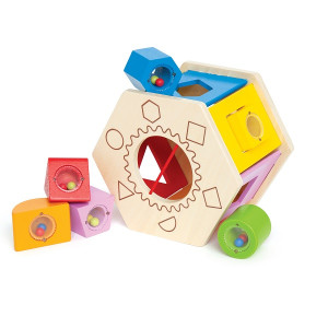 Сортер Hape E0407, деревянный, с погремушками