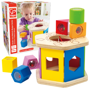 Сортер Hape E0407, деревянный, с погремушками