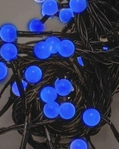 Гирлянда светодиодная 1271 LED Жемчуг, лампочка 10 мм, длина 5м, IP 44, + переходник