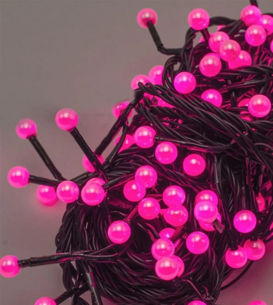 Гирлянда светодиодная 1271 LED Жемчуг, лампочка 10 мм, длина 5м, IP 44, + переходник