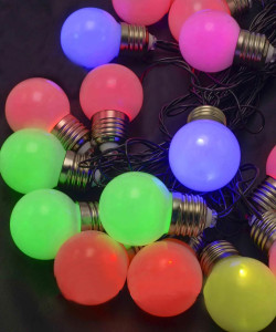 Гирлянда светодиодная 1365 LED Лампочка матовая, лампочка 50мм, длина 7 м, IP 44
