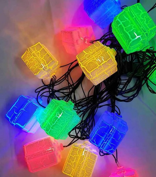 Гирлянда светодиодная 1698-28 LED Подарки мрамор, длина 5м, IP40 + переходник