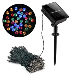 Гирлянда уличная 1201-1202 LED на солнечной батарее, длина 10 м, цвета и кол-во лампочек в ассортименте, IP 65
