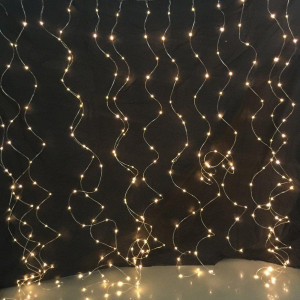 Гирлянда светодиодная 1938 LED Штора Роса, цвета в ассортименте, длина 3 м, IP44 + переходник