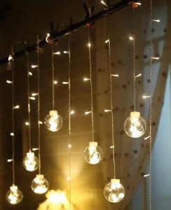 Гирлянда светодиодная 1848 LED Штора Шарики, длина 2,5 м, IP 40