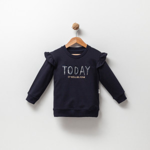 Свитшот для девочки OV Today, двунить, 18м-5 лет