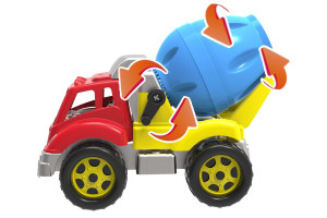 Игрушка ТехноК Автомиксер 5408, игрушечная бетономешалка