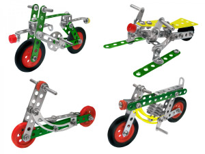 Конструктор металлический ТехноК Мототранспорт 1394, 198 деталей