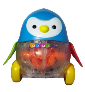 Игрушка Каталка Tilly Птичка 1601A/B/C, с ручкой