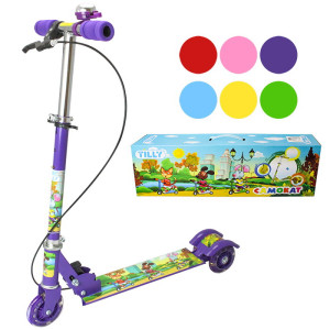 Самокат Tilly BT-KS-0067, трехколесный, с ручным тормозом