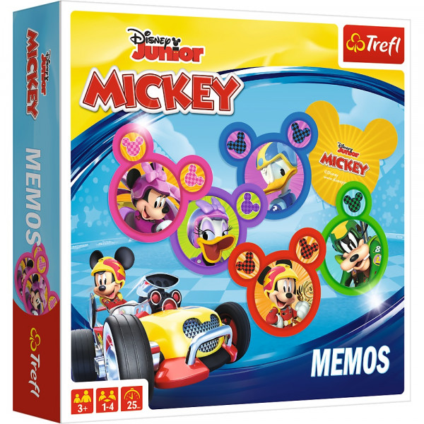 Настольная игра Trefl Мемос Микки Маус на родстерах, Дисней "Микки Маус"