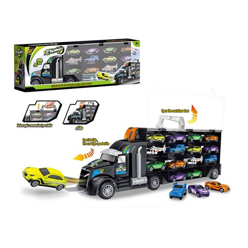 Трейлер P858-A контейнер-гараж, с машинками, 12шт, 51см