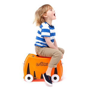 Чемодан детский для путешествий Trunki Tipu Тигр, на колесиках, оранжевый