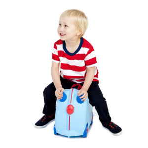 Чемодан детский для путешествий Trunki  Bernard George, на колесиках, голубой