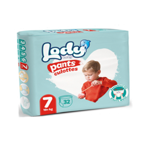 Трусики для мальчика и девочки Lody Baby Pants Culottes №7 (19+ кг), 32 шт.