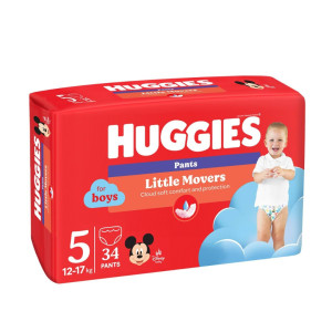 Трусики для мальчика одноразовые Huggies Pants Little Movers №5 (12-17 кг), 34шт.