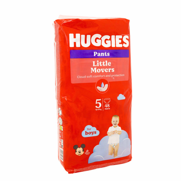 Трусики для мальчика одноразовые Huggies Pants Little Movers №5 (12-17 кг), 48шт.