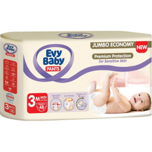 Трусики Evy Baby Pants Midi Jumbo №3 (5-9кг), 48 шт