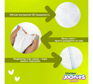 Трусики Joonies Comfort M (6-11кг), 72 шт.
