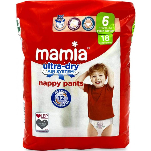 Трусики Mamia Ultra Dry №6 (16+кг), 18 шт.