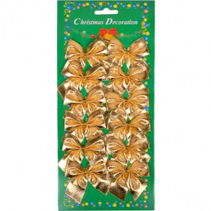 Украшение на елку 12-162/163 Бантики, 5,5см, 12шт.