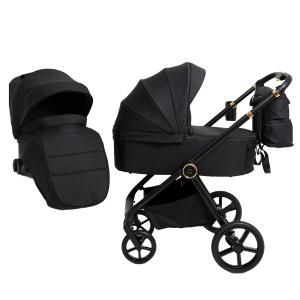 Коляска универсальная Mom-Be Divine 2в1, цвет черный
