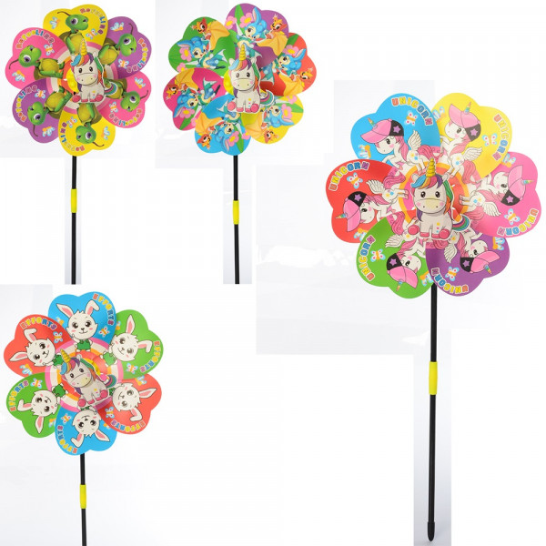 Ветрячок M 6241 Цветок Единорог/Животное, диаметр 24 см