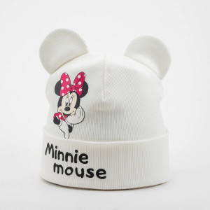 Шапка демисезонная Fashion Kids Лора Minnie mouse, рубчик, 9м-4лет