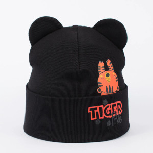 Шапка демисезонная Fashion Kids Tiger Pride, рубчик, 6-24м