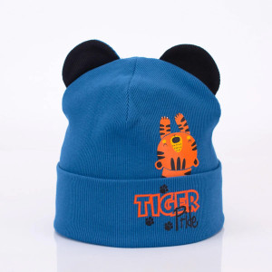 Шапка демисезонная Fashion Kids Tiger Pride, рубчик, 6-24м