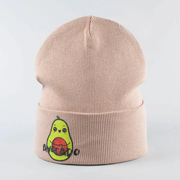 Шапка демисезонная Fashion Kids  Нора Avocado, рубчик, 3-8 лет