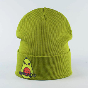 Шапка демисезонная Fashion Kids  Нора Avocado, рубчик, 3-8 лет
