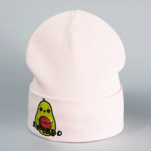 Шапка демисезонная Fashion Kids  Нора Avocado, рубчик, 3-8 лет
