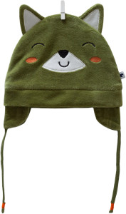 Шапочка для мальчика Caramell Raccoon, велюр, 1-12 м