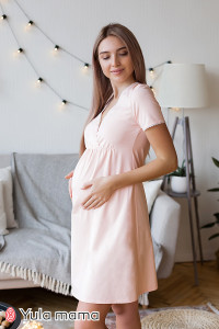 Сорочка для беременных ЮЛА МАМА Alisa light, ночная рубашка беременных и кормящих