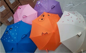 Зонт детский MK 4464 Ушки, тканевый, диаметр 85 см