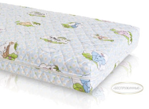 Комплект детский Велам Лежебока: матрац беспружинный зима-лето, стеганое одеяло, простыня на резинке, подушка, евростандарт